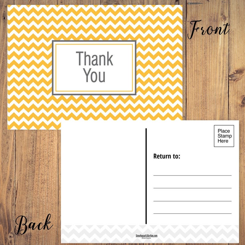 Stonehouse Collection Thank You Postcards - 5 Fun Designs, 50 Postcards Per Pack - 4" x 6" Postcards - Image 5